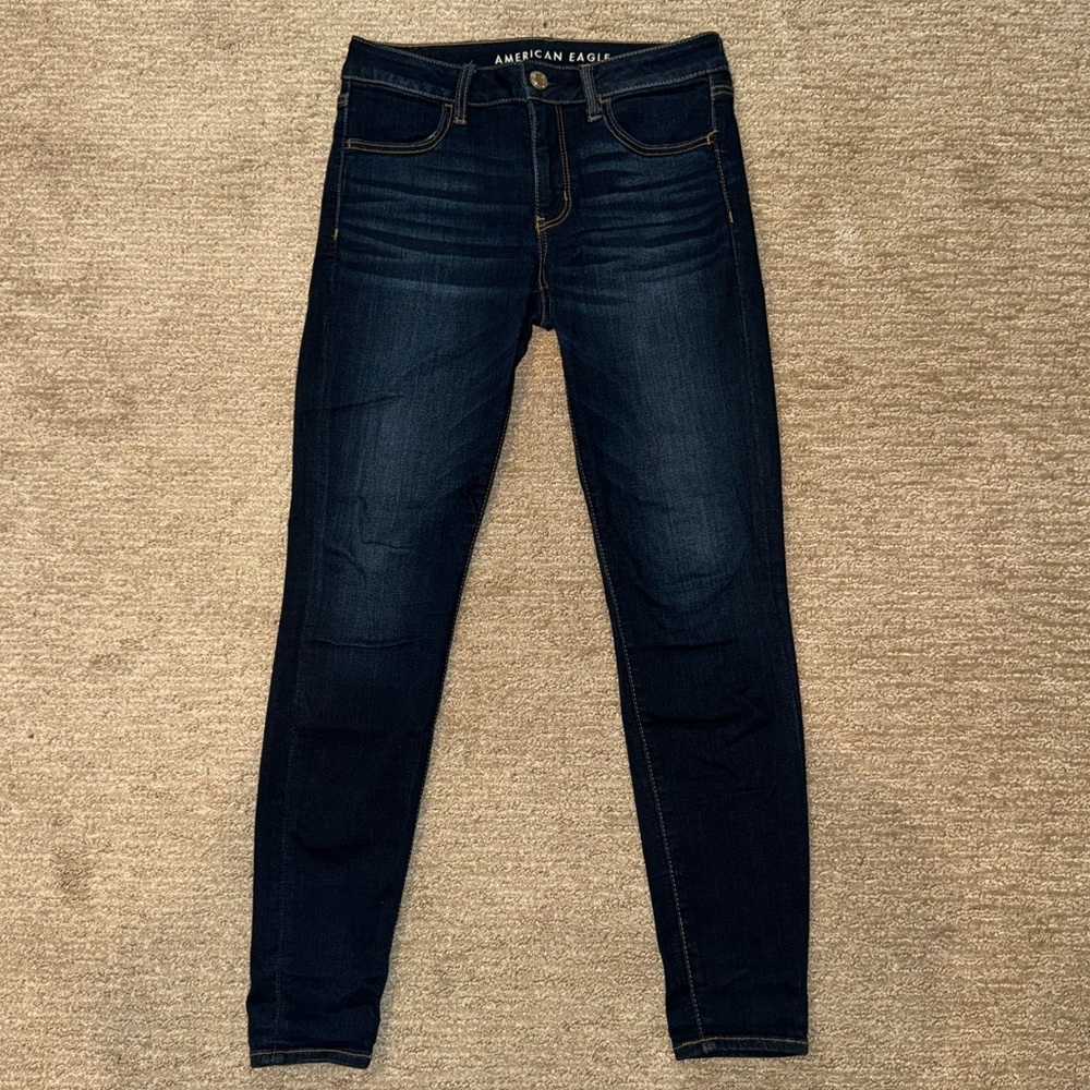 Dark Wash American Eagle Jeggings Size 8